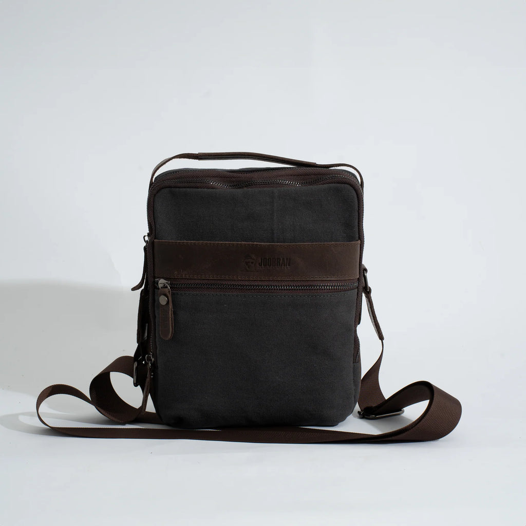 JOOBRAN MULTI-POCKET SHOULDER BAG - DARK GRAY