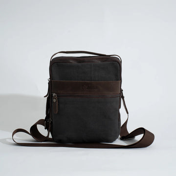 JOOBRAN MULTI-POCKET SHOULDER BAG - DARK GRAY