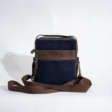 JOOBRAN MULTI-POCKET SHOULDER BAG - NAVY BLUE