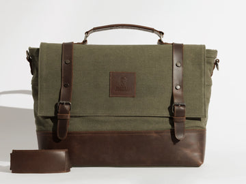 JOOBRAN VINTAGE WORK SATCHEL - ARMY