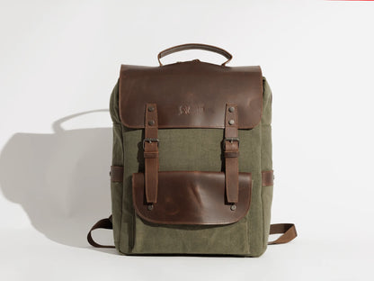 JOOBRAN DAILY VINTAGE BACKPACK - ARMY