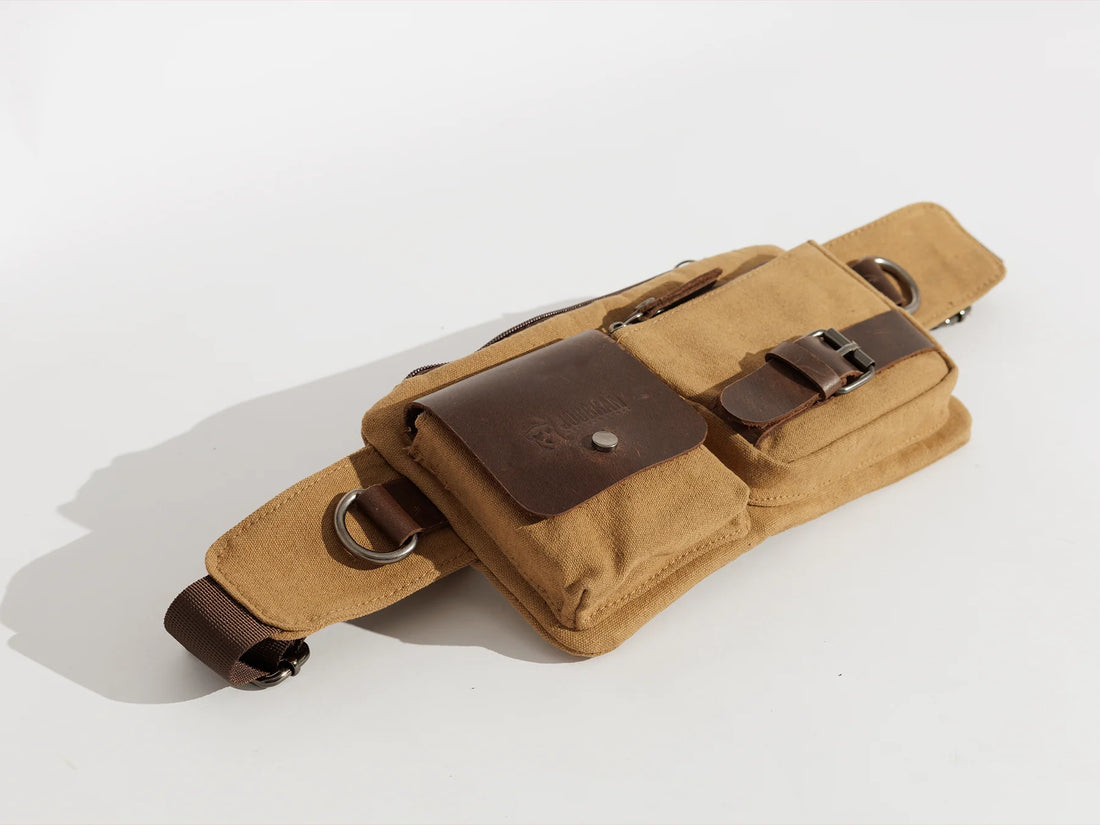 JOOBRAN VINTAGE FANNY PACK - TAN