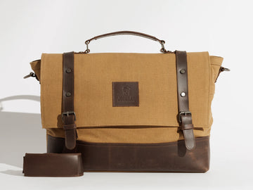 JOOBRAN VINTAGE WORK SATCHEL - TAN