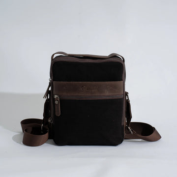 JOOBRAN MULTI-POCKET SHOULDER BAG - BLACK