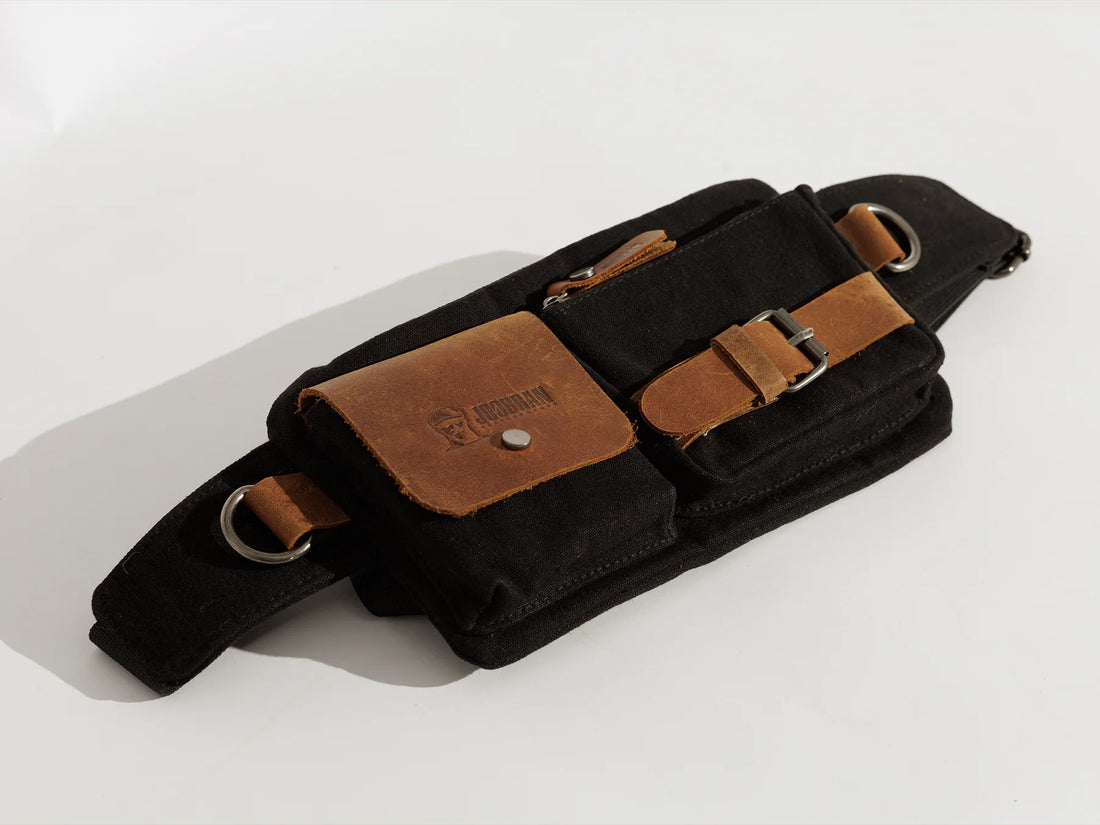 JOOBRAN VINTAGE FANNY PACK - BLACK