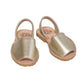 Girls classic avarca in champagne metallic