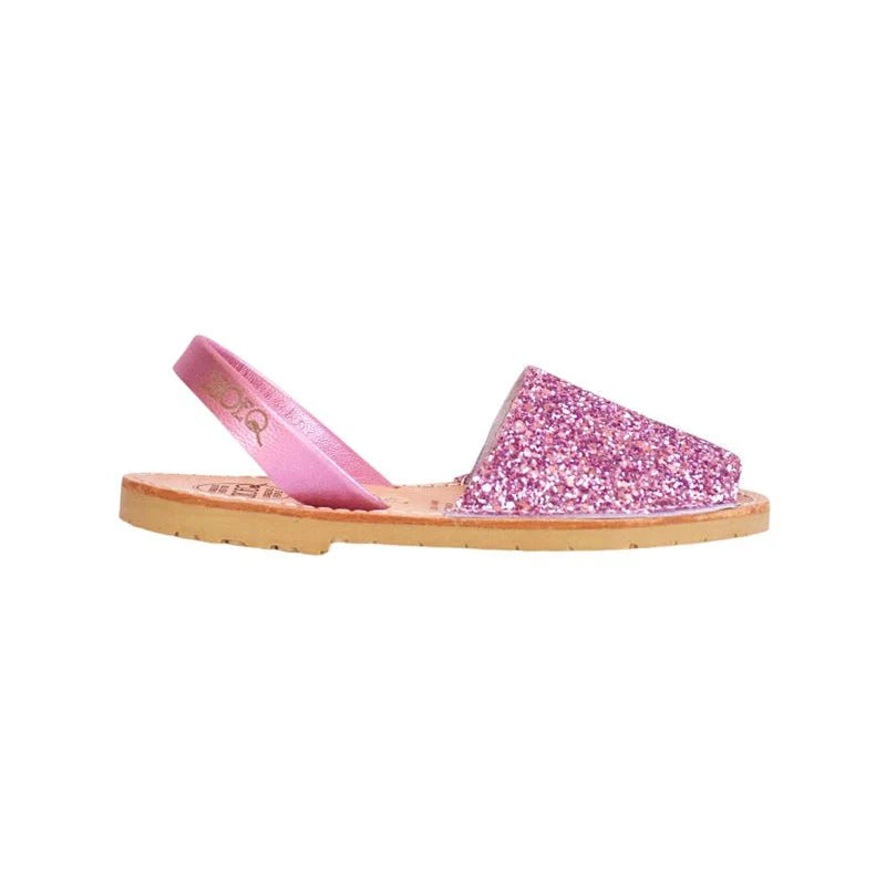 Girls Classic Avarca in pink glitter