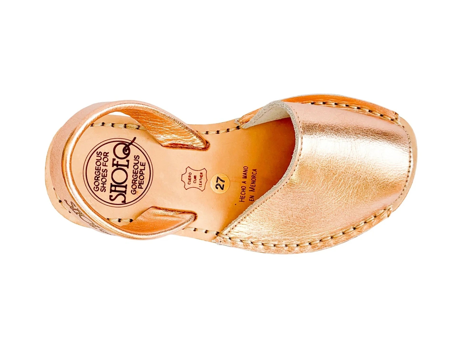 girls classic avarca in rose gold metallic