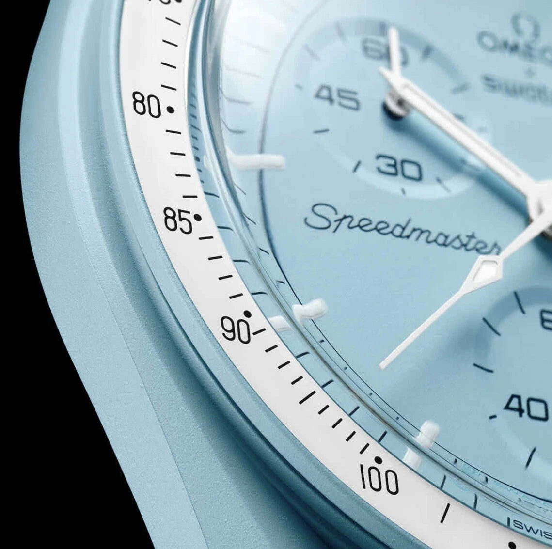 OMEGA X Swatch Speedmaster Moonswatch Baby Blue Watch - Uranus